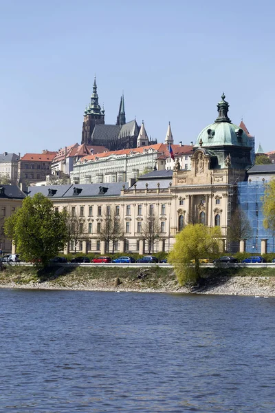 Sunny Prague City River Vltava Czech Republic — Stock Photo, Image