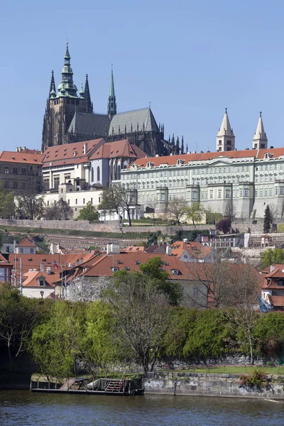 Sonnige Prager Stadt Über Der Moldau Tschechische Republik — Stockfoto