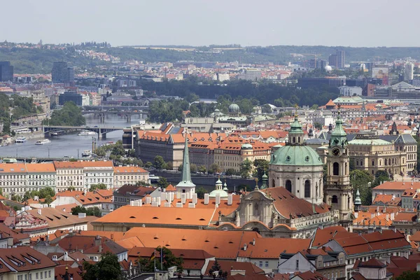 Zomer Praag Stad Van Heuvel Petrin Tsjechische Republiek — Stockfoto