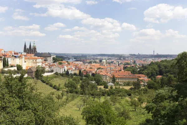 Verano Praga Desde Colina Petrin República Checa — Foto de Stock