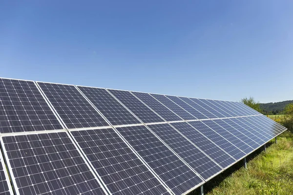 Solar Power Station Summer Meadow — Stock Photo, Image