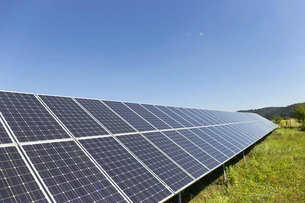 Solar Power Station Summer Meadow — Stock Photo, Image