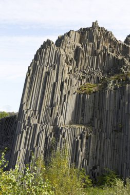 Panska Skala, Kamenicky Senov, altıgen ya da beşgen, kuzey Bohemya, Çek Cumhuriyeti 'nde bazalt organı