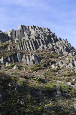 Panska Skala, Kamenicky Senov, altıgen ya da beşgen, kuzey Bohemya, Çek Cumhuriyeti 'nde bazalt organı