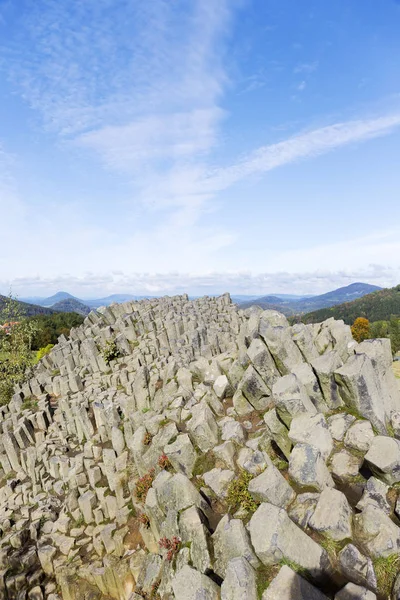 Basalt Columnar Separation Basalt Organ Panska Skala Kamenicky Senov Εξαγωνικό — Φωτογραφία Αρχείου