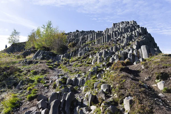 Basalt Columnar Separation Basalt Organ Panska Skala Kamenicky Senov Εξαγωνικό — Φωτογραφία Αρχείου