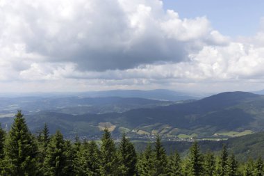 Çek Cumhuriyeti 'nin Jesenik Dağı' nda yaz manzarası