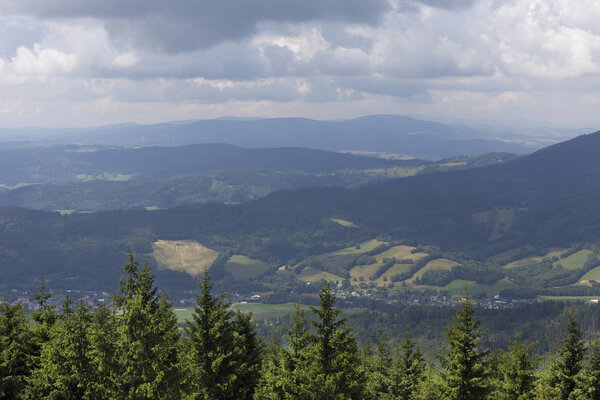 Summer Landscape in the Mountain Jesenik, Czech Republic