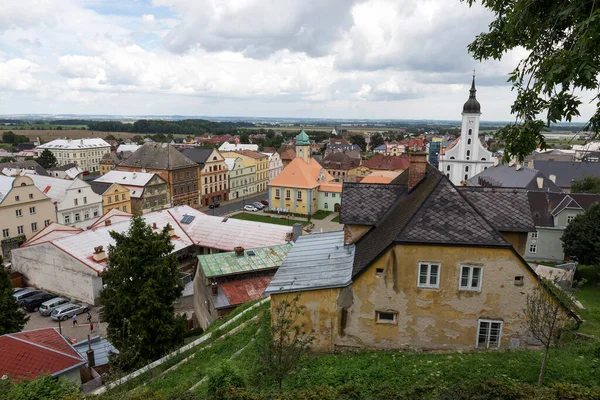 Άποψη Για Μικρή Πόλη Javornik Rychlebske Βουνά Βόρεια Μοραβία Τσεχική — Φωτογραφία Αρχείου