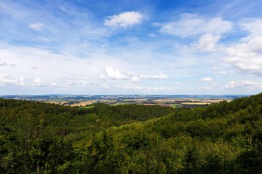 Kuzey Moravya, Çek Cumhuriyeti Rychlebske Dağları 'ndaki güzel temiz manzara