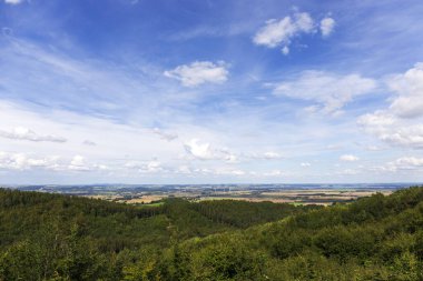 Kuzey Moravya, Çek Cumhuriyeti Rychlebske Dağları 'ndaki güzel temiz manzara