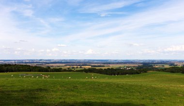 Kuzey Moravya, Çek Cumhuriyeti Rychlebske Dağları 'ndaki güzel temiz manzara