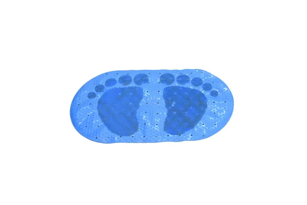 Blue Pvc Suction Non Slip Bath Shower Mat Foot Massage — Stock Photo, Image