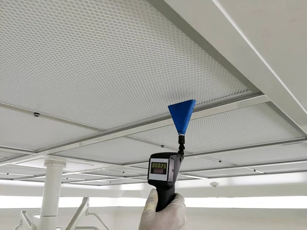 Hepa Filtrenin hava kaçağı testini tarama yumuşak odaklama - Cleanroom'da besleme havası