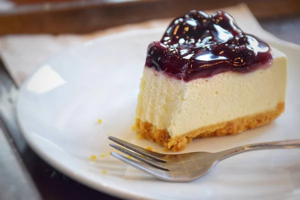 Blueberry Cheese Pie Dish — Stock Photo, Image