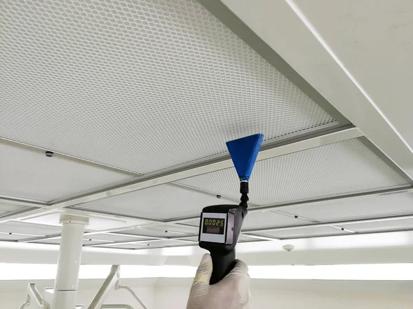 Hepa Filtrenin hava kaçağı testini tarama yumuşak odaklama - Cleanroom'da besleme havası