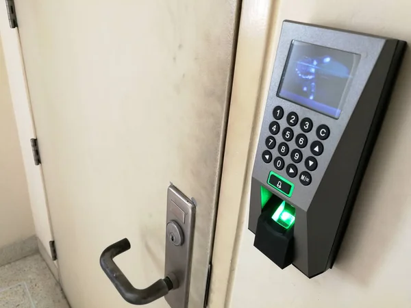 Finger Scanner Front Machine Room — Stock Photo, Image