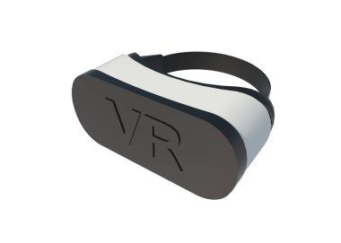 İzole edilmiş 3d Görüntü Sanal gerçekliği veya kırpma yolu ile beyaz arkaplan üzerindeki VR