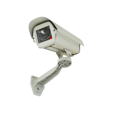 CCTV kamerası kırpma yolu ile beyaz arkaplanda izole edildi.
