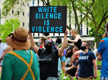 Dayton, Ohio, ABD 05 / 30 / 2020 Siyahi Yaşamı Protestocuları