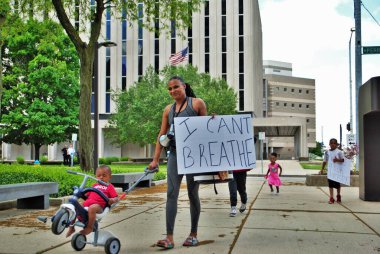 Dayton, Ohio, ABD 05 / 30 / 2020 Siyahi Yaşamı Protestocuları