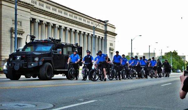 Dayton Ohio États Unis 2020 Des Policiers Des Agents Swat — Photo