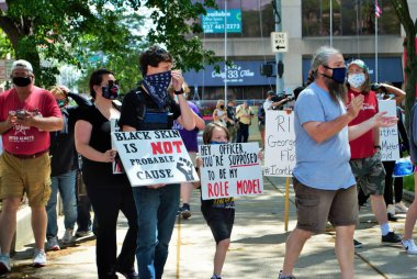 Dayton, Ohio, ABD 05 / 30 / 2020 Siyahi Yaşamı Protestocuları 