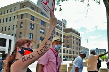 Dayton, Ohio, ABD 05 / 30 / 2020 Siyahi Yaşamı Protestocuları