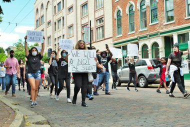 Dayton, Ohio, ABD 05 / 30 / 2020 Siyahi Yaşamı Protestocuları