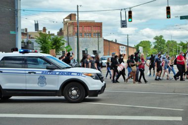 Dayton, Ohio, ABD 05 / 30 / 2020 Siyahi Yaşamı Protestocuları