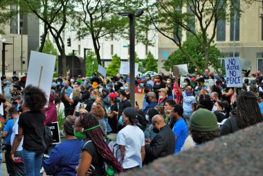 Dayton, Ohio, ABD 05 / 30 / 2020 Siyahi Yaşamı Protestocuları