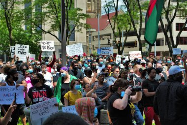 Dayton, Ohio, ABD 05 / 30 / 2020 Siyahi Yaşamı Protestocuları
