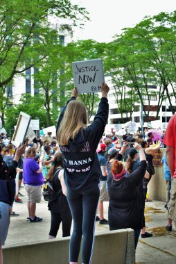 Dayton, Ohio, ABD 05 / 30 / 2020 Siyahi Yaşamı Protestocuları