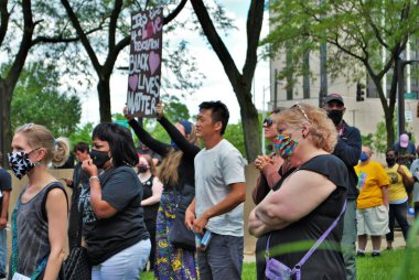Dayton, Ohio, ABD 05 / 30 / 2020 Siyahi Yaşamı Protestocuları