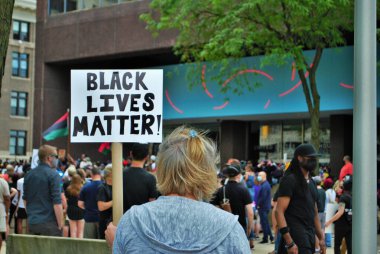 Dayton, Ohio, ABD 05 / 30 / 2020 Siyahi Yaşamı Protestocuları