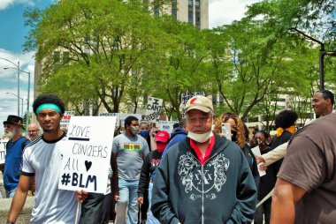 Dayton, Ohio, ABD 05 / 30 / 2020 Siyahi Yaşamı Protestocuları