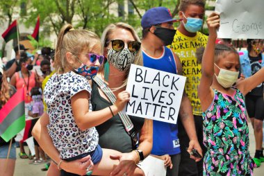 Dayton, Ohio, ABD 05 / 30 / 2020 Siyahi Yaşamı Protestocuları