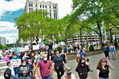 Dayton, Ohio, ABD 05 / 30 / 2020 Siyahi Yaşamı Protestocuları