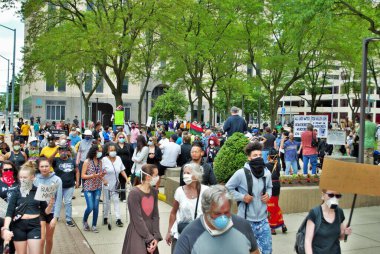 Dayton, Ohio, ABD 05 / 30 / 2020 Siyahi Yaşamı Protestocuları