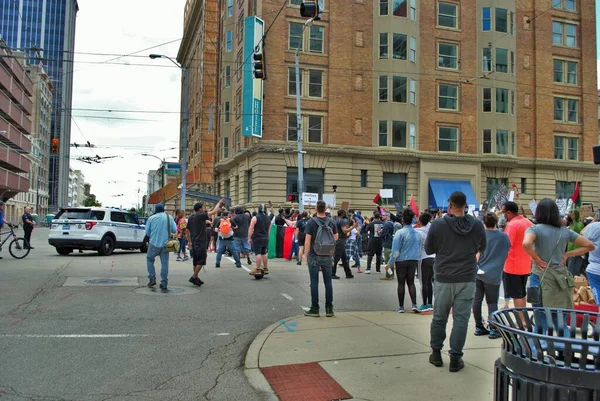 Dayton Ohio Abd 2020 Siyahi Yaşamı Protestocuları — Stok fotoğraf