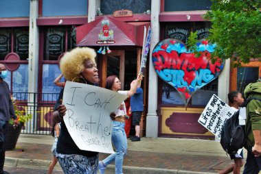 Dayton, Ohio, ABD 05 / 30 / 2020 Siyahi Yaşamı Protestocuları