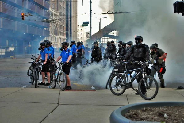 Dayton Ohio États Unis 2020 Des Policiers Des Agents Swat — Photo