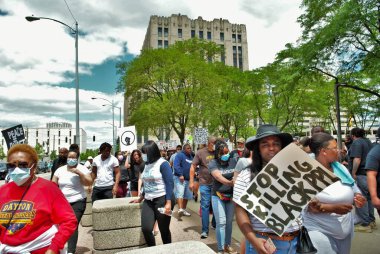 Dayton, Ohio, ABD 05 / 30 / 2020 Siyahi Yaşamı Protestocuları