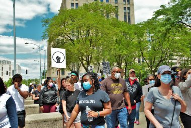 Dayton, Ohio, ABD 05 / 30 / 2020 Siyahi Yaşamı Protestocuları