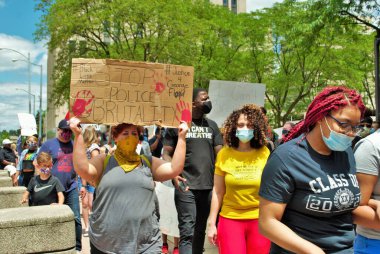 Dayton, Ohio, ABD 05 / 30 / 2020 Siyahi Yaşamı Protestocuları