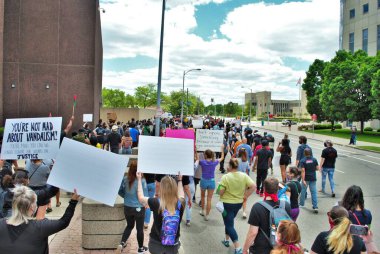 Dayton, Ohio, ABD 05 / 30 / 2020 Siyahi Yaşamı Protestocuları