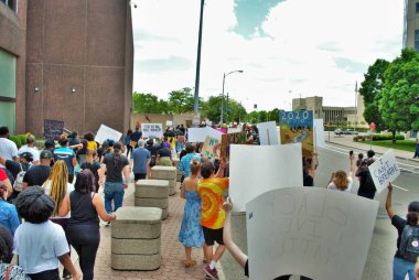 Dayton, Ohio, ABD 05 / 30 / 2020 Siyahi Yaşamı Protestocuları