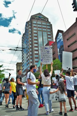 Dayton, Ohio, ABD 05 / 30 / 2020 Siyahi Yaşamı Protestocuları
