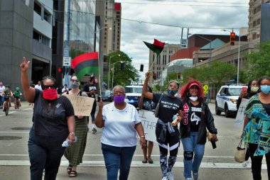 Dayton, Ohio, ABD 05 / 30 / 2020 Siyahi Yaşamı Protestocuları