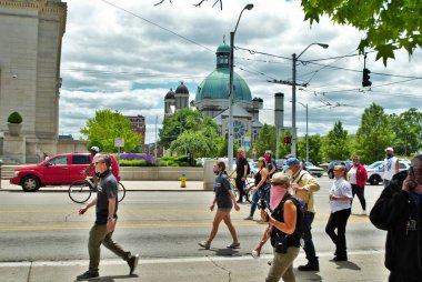 Dayton, Ohio, ABD 05 / 30 / 2020 Siyahi Yaşamı Protestocuları